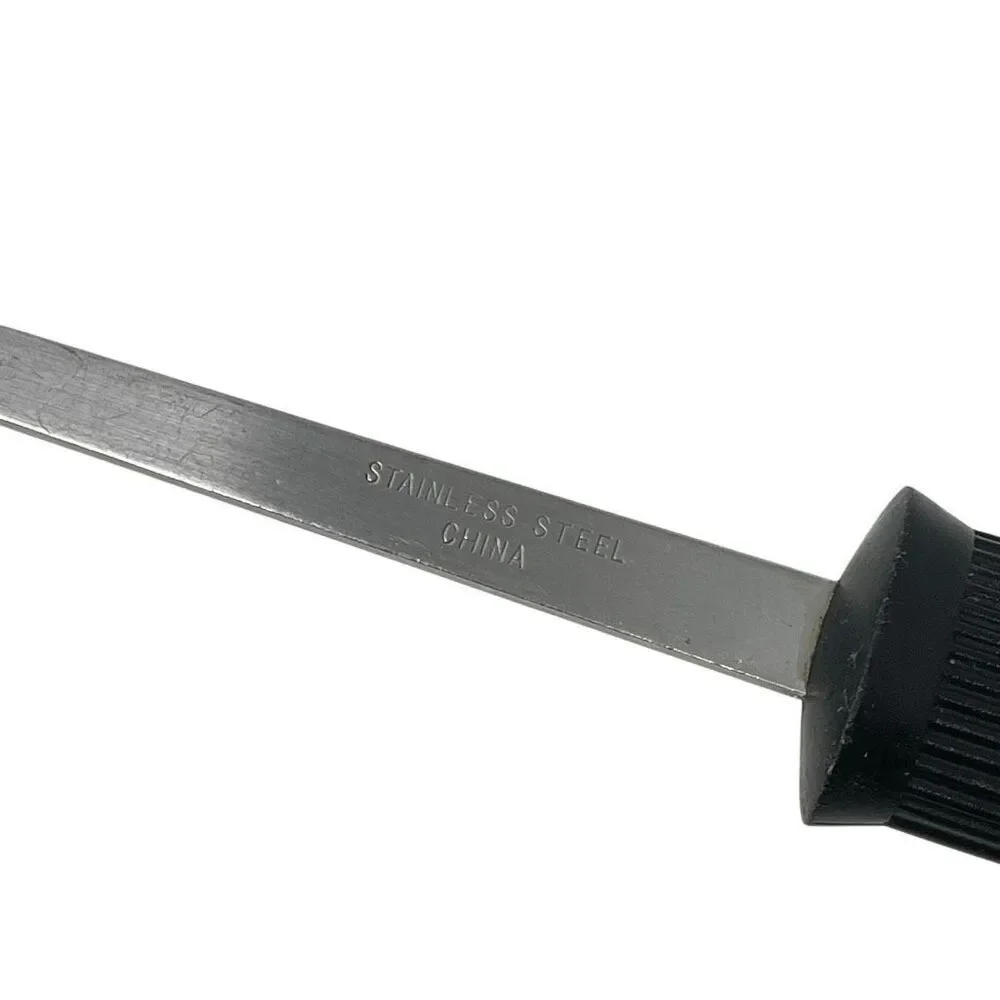 EKCO Ladle Stainless Steel and Nylon Vintage White Black Utensil